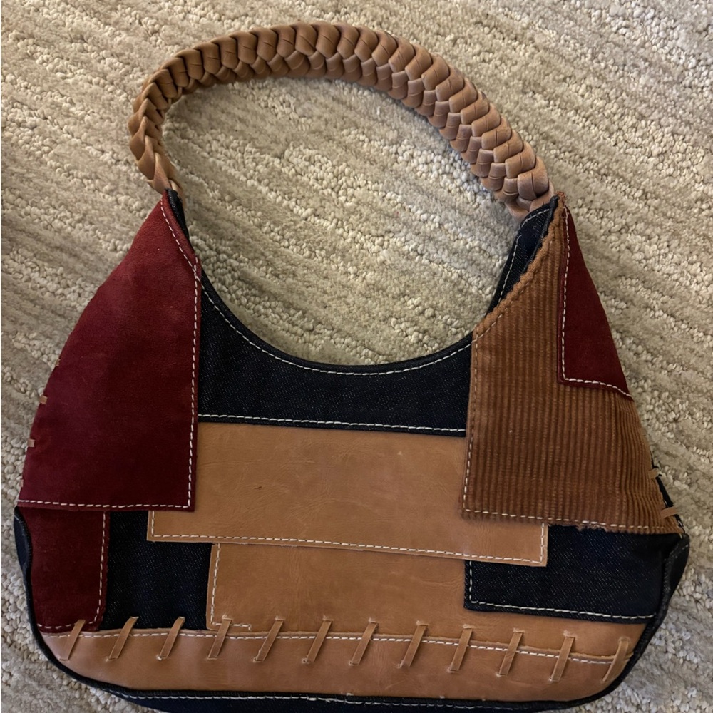 Patchwork Hobo Bag - Multicolor - image 1